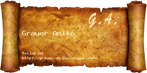 Grauer Anikó névjegykártya